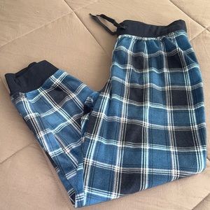Plaid Polyfleece Joggers